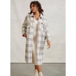 Anthropologie If By Sea Bobbie Plaid Shirt Jacket NWT Size XL